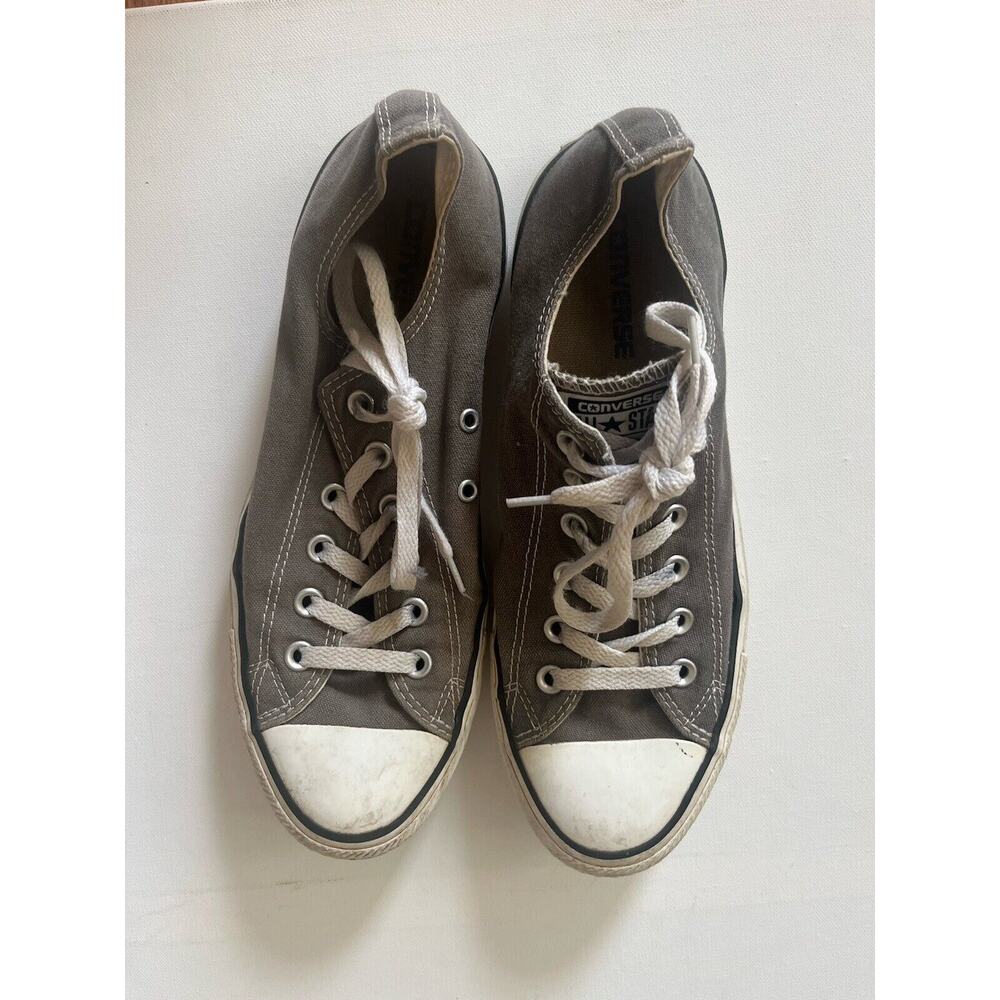 Converse All Star Grey Canvas Low Top Shoes Size Womens 10 Mens 8